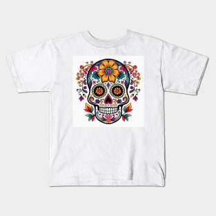 Day of the Dead Sugar Skull 23 Kids T-Shirt